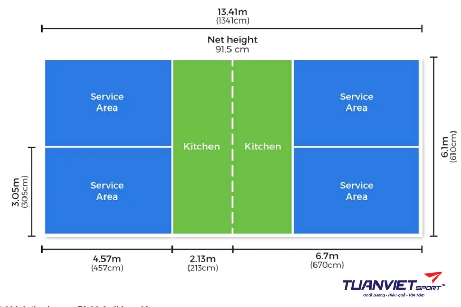 Cách kẻ sân Pickleball đúng tiêu chuẩn quốc tế