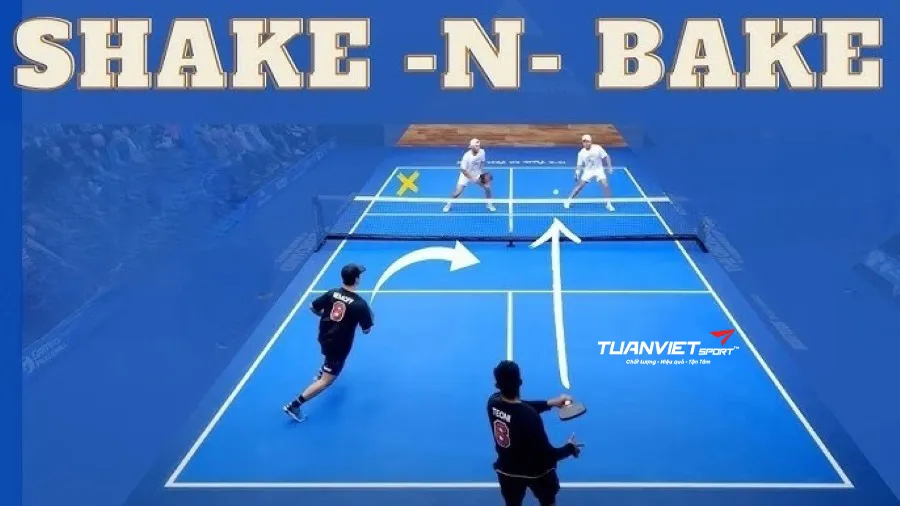 Chiến thuật Shake N Bake trong Pickleball đôi và cách thực hiện