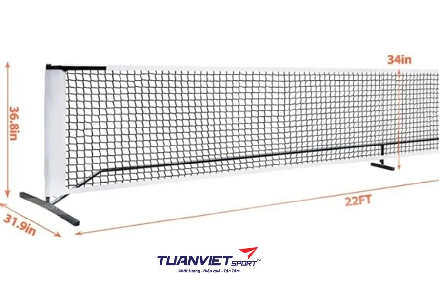 Quy định chiều cao lưới khi thi công sân Pickleball chuẩn quốc tế