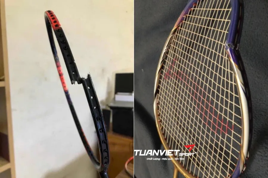 Vợt cầu lông cong khung, nứt vợt Nguyên nhân và cách xử lý đúng