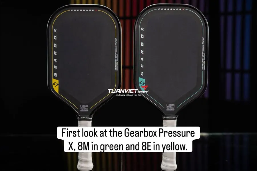 Review vợt Pickleball Gearbox Pressure X bản 8E v&agrave; 8M