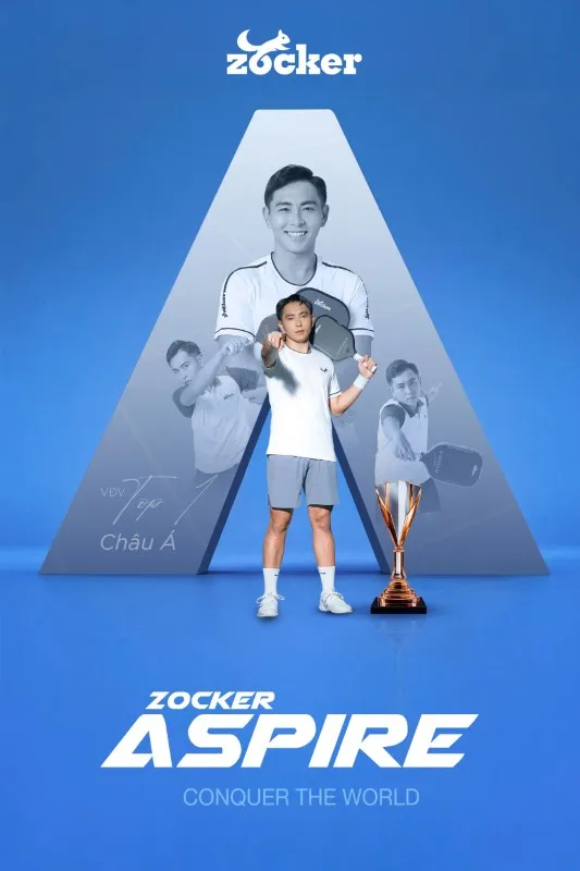 Vợt Pickleball Zocker Aspire - Top 5 vợt Pickleball thương hiệu Việt được người chơi Tennis tin dùng khi chuyển sang