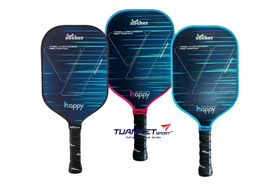 Vợt Pickleball Zocker Happy HP1 - Top Các Mẫu Vợt Pickleball Giá Rẻ Cho Người Mới Tập Chơi