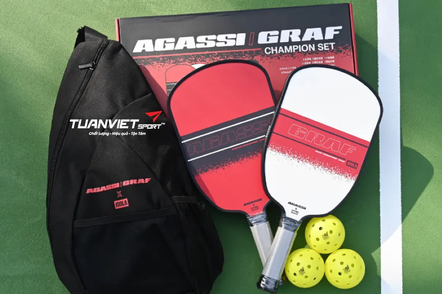 Set Vợt Pickleball Joola Agassi/Graf Champion - Top Các Mẫu Vợt Pickleball Giá Rẻ Cho Người Mới Tập Chơi