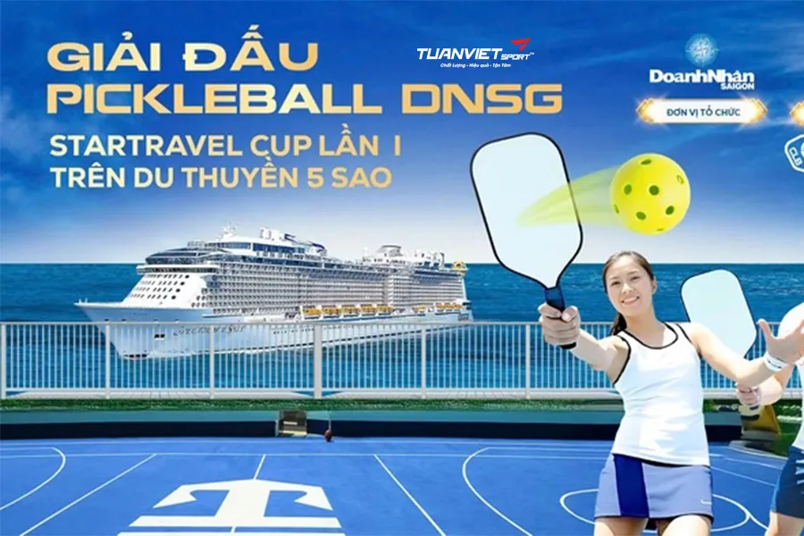 100 doanh nhân Việt tranh tài Pickleball trên du thuyền quốc tế Spectrum of the Seas