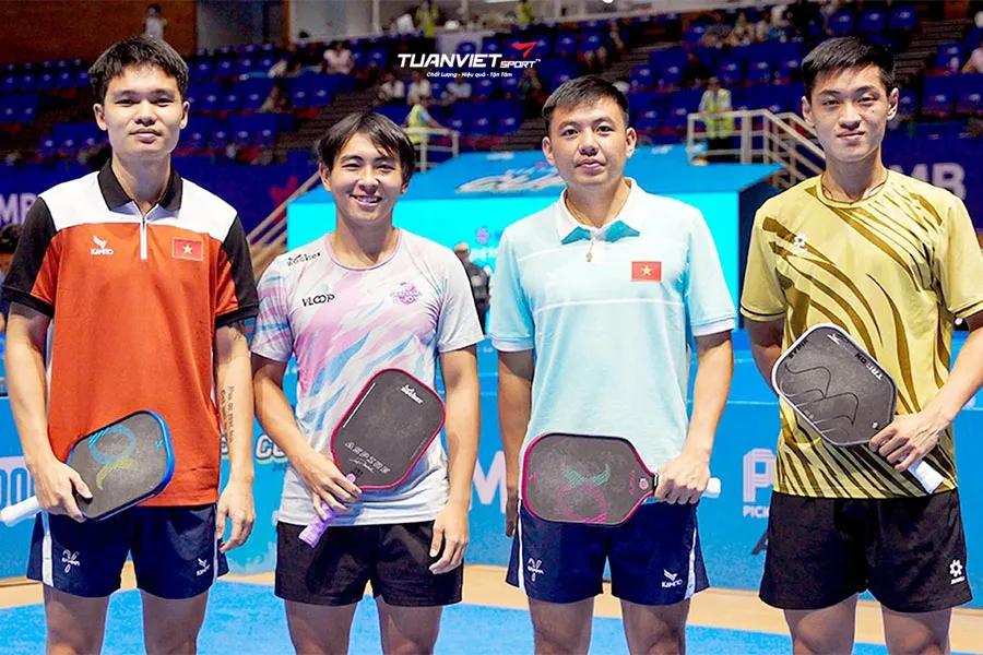 Bộ tứ ngôi sao pickleball Việt Nam săn vàng ở giải PPA Asia Trung Quốc