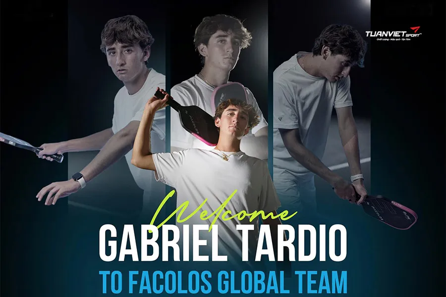 Facolos hợp t&aacute;c tay vợt pickleball số 2 thế giới Gabriel Tardio bước tiến của thương hiệu Việt