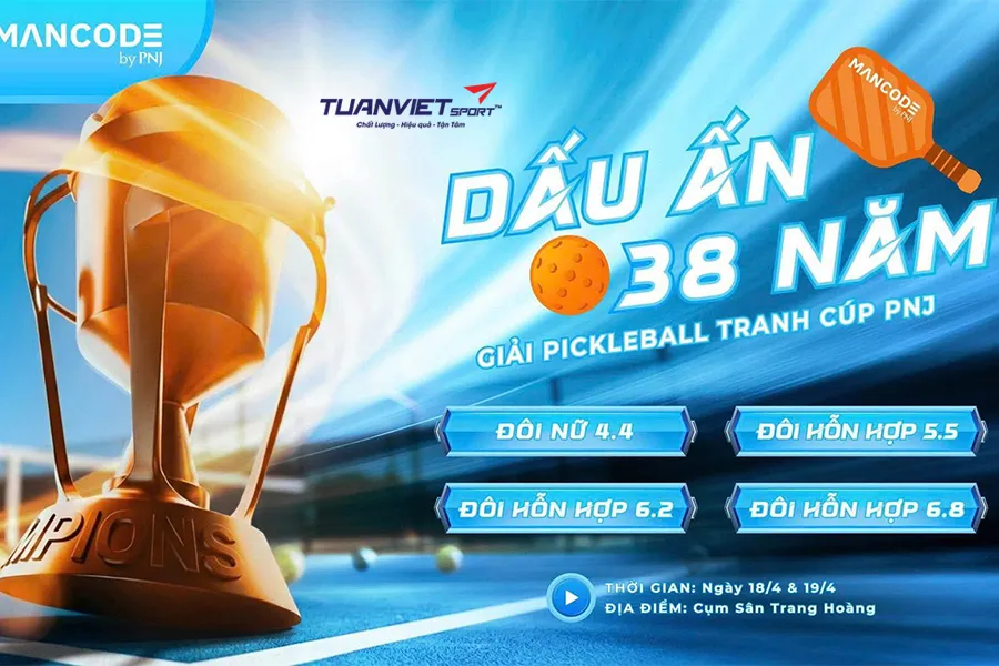 Giải Pickleball Đ&agrave; Nẵng 2026 PNJ tổ chức với tổng thưởng l&ecirc;n đến 30 triệu đồng