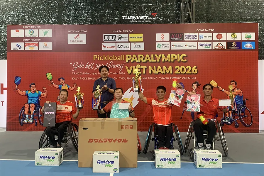 Giải Pickleball Paralympic Việt Nam 2026 thắp s&aacute;ng tinh thần thể thao vượt l&ecirc;n nghịch cảnh