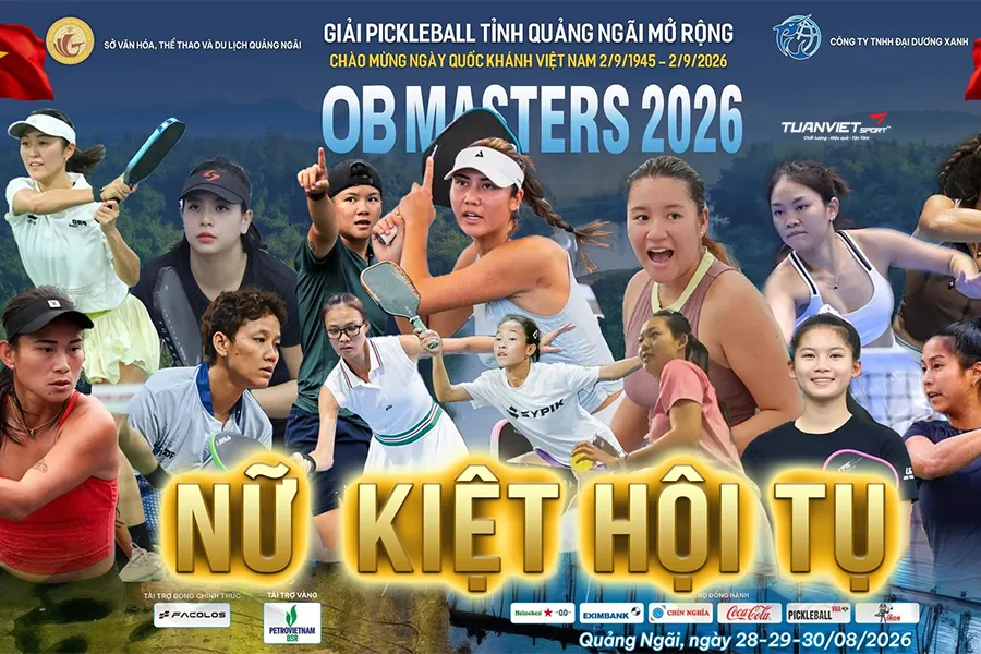 Giải Pickleball Tỉnh Quảng Ng&atilde;i Mở Rộng OB Masters 2026