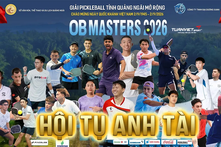 Giải Pickleball Tỉnh Quảng Ng&atilde;i Mở Rộng OB Masters 2026