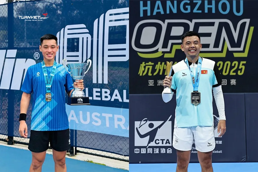 Hoàng Nam và Vinh Hiển hòa giải, viết nên ngày vui lịch sử cho pickleball Việt Nam