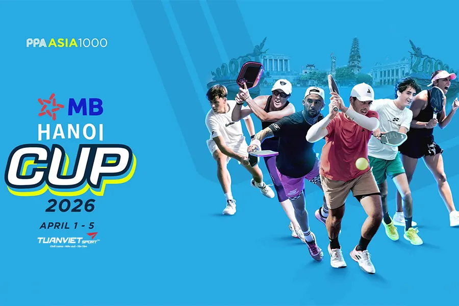 L&yacute; Ho&agrave;ng Nam bắt tay cựu số 1 thế giới tại PPA Tour Asia MB Hanoi Cup 2026