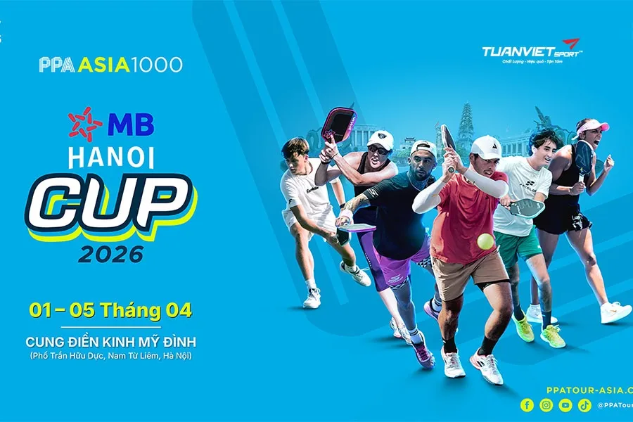 PPA Asia 1000 Hanoi Cup 2026 công bố hạt giống nhiều trận đấu đáng chờ đợi