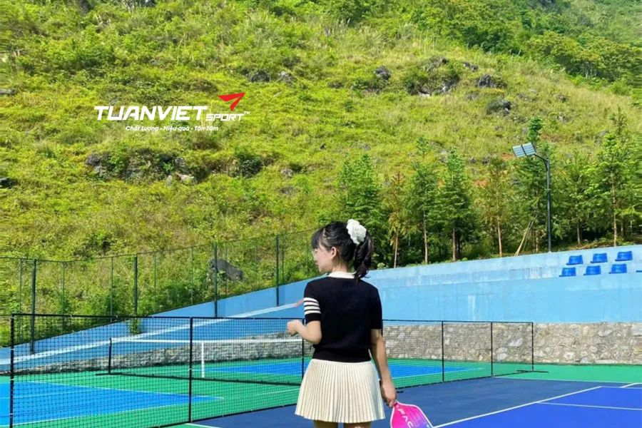 Sân Pickleball ‘view triệu đô’ ở Hà Giang khiến dân mạng phát sốt