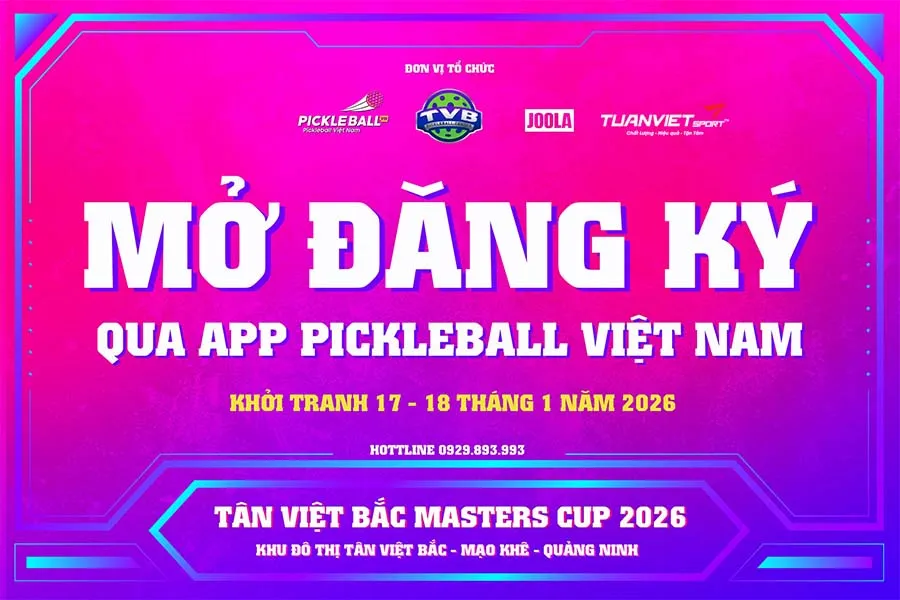 Tân Việt Bắc Masters Cup 2026 Hội Tụ Tay Vợt Mạnh Và Giải Thưởng 60 Triệu
