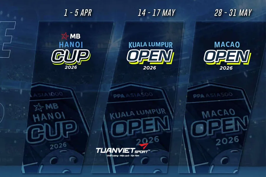 Top 4 tay vợt pickleball hàng đầu thế giới xác nhận tham dự PPA Tour Hà Nội 2026