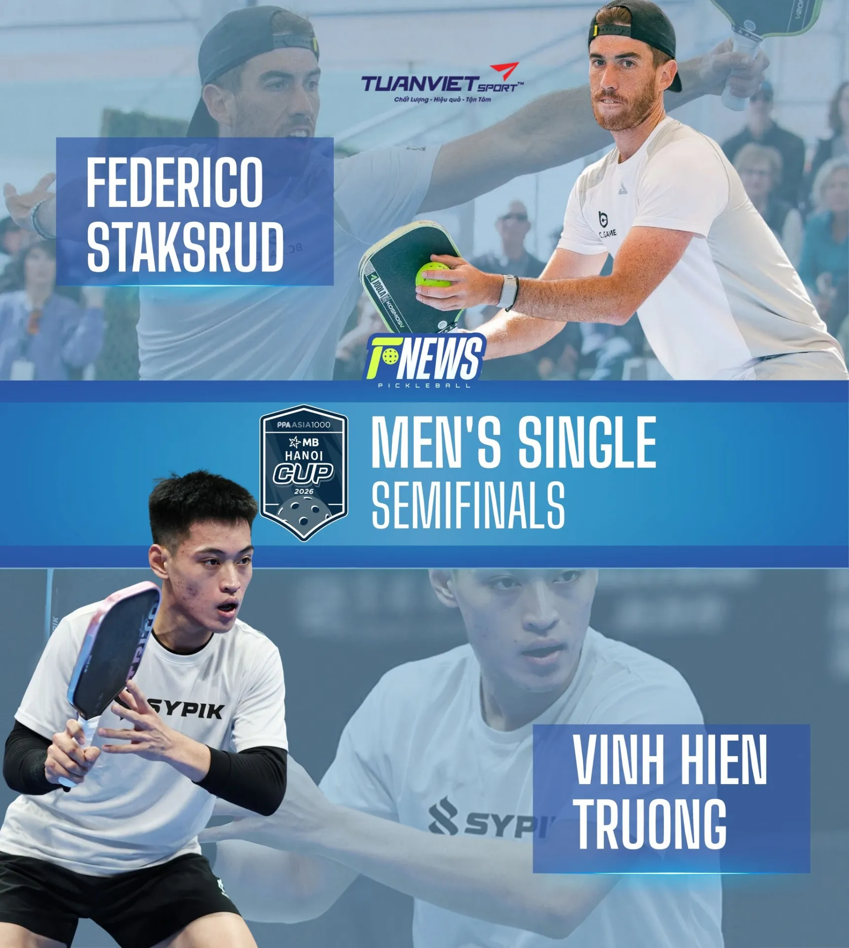 Trương Vinh Hiển đ&aacute;nh bại Staksrud PPA Tour Asia v&agrave;o chung kết đơn nam