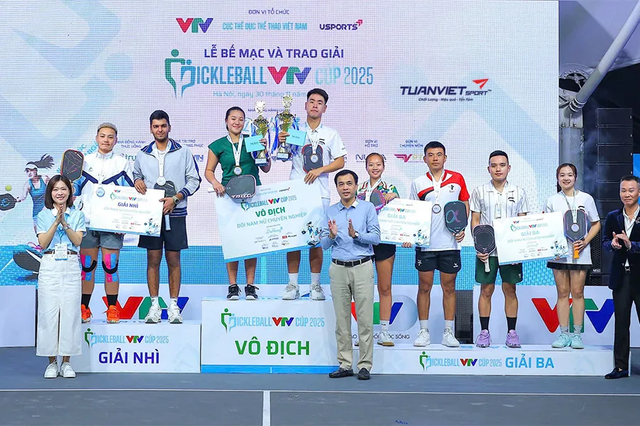 VTV Cup Pickleball 2025 gây quỹ 165 triệu đồng hỗ trợ vùng lũ Nam Trung Bộ